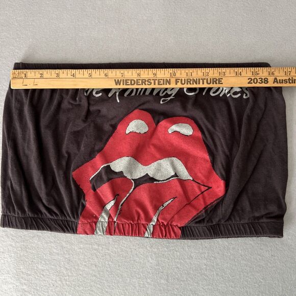 Rolling Stones Tube Top Size XL Gray Band Graphic Lips Logo American Eagle - Picture 4 of 9